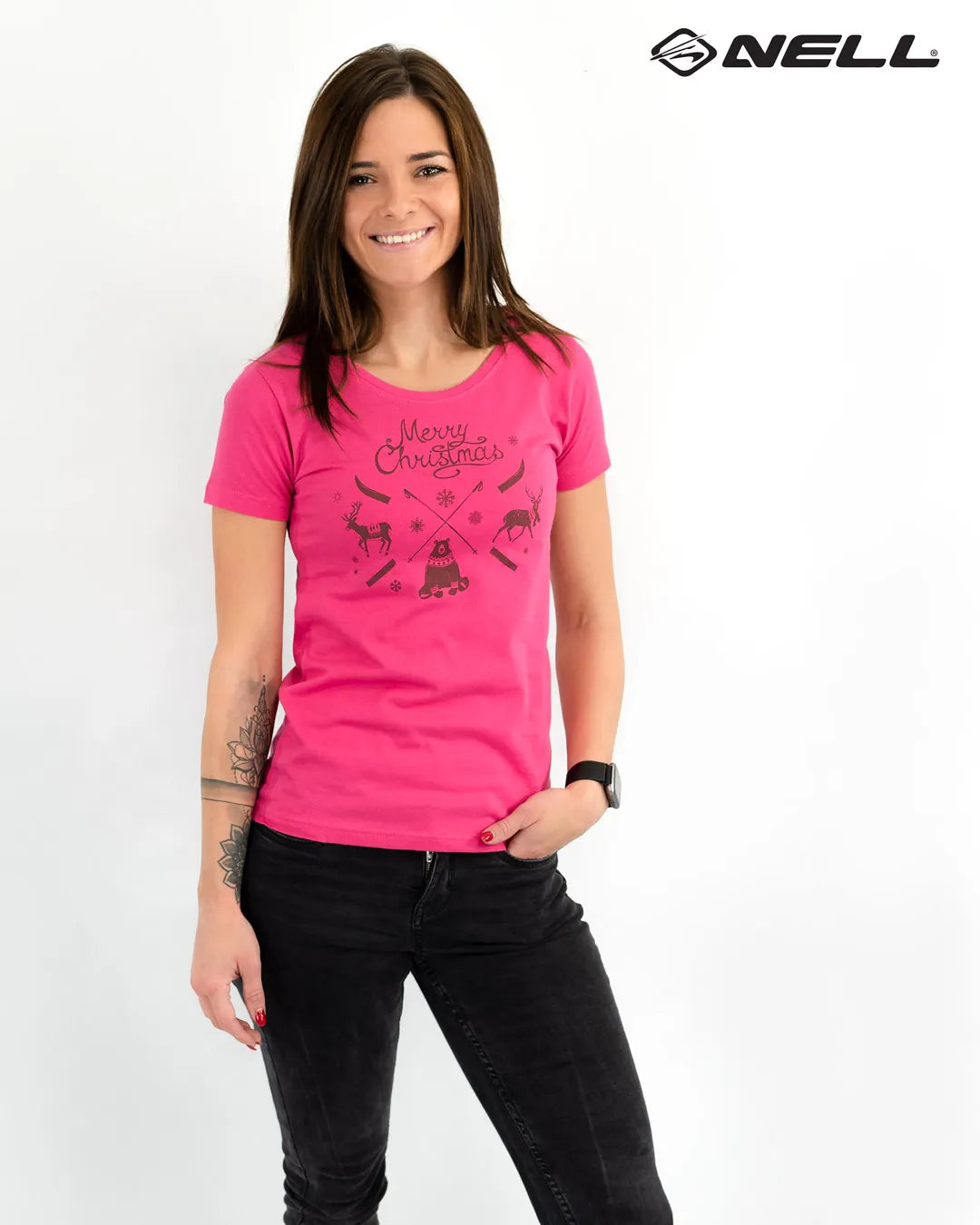 T-shirt da donna Jm Natale Rosa