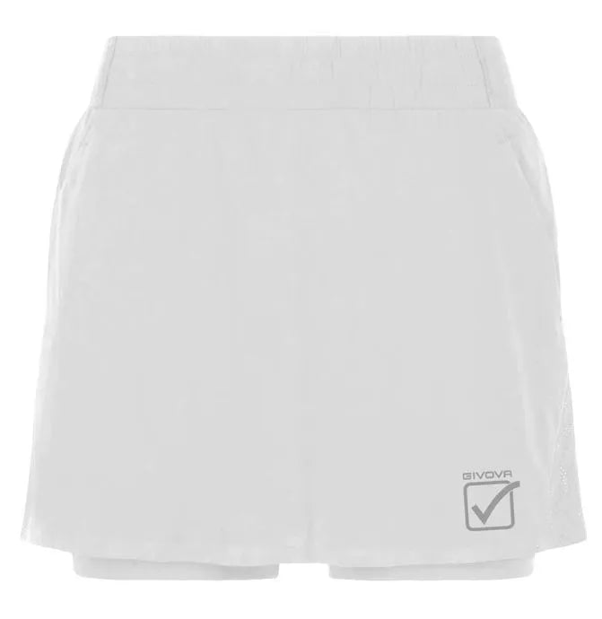 Falda deportiva mujer givova padel fitness blanco s