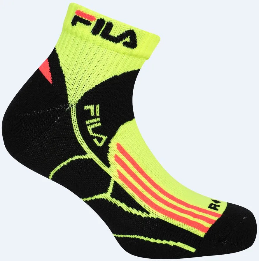 Fila 2-pack Quarter Running Socks Branco-amarelo-fluo 35-38