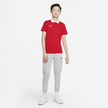 Léine polo leanaí nike jr park 20 oiriúnach dinimiciúil dearg 134