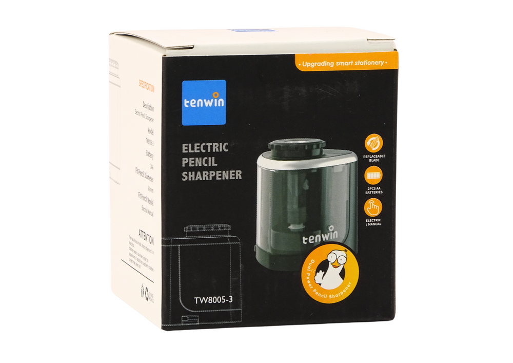 Electric Planer Black Sharpener For Crayons And Pencils 6-8 Mm