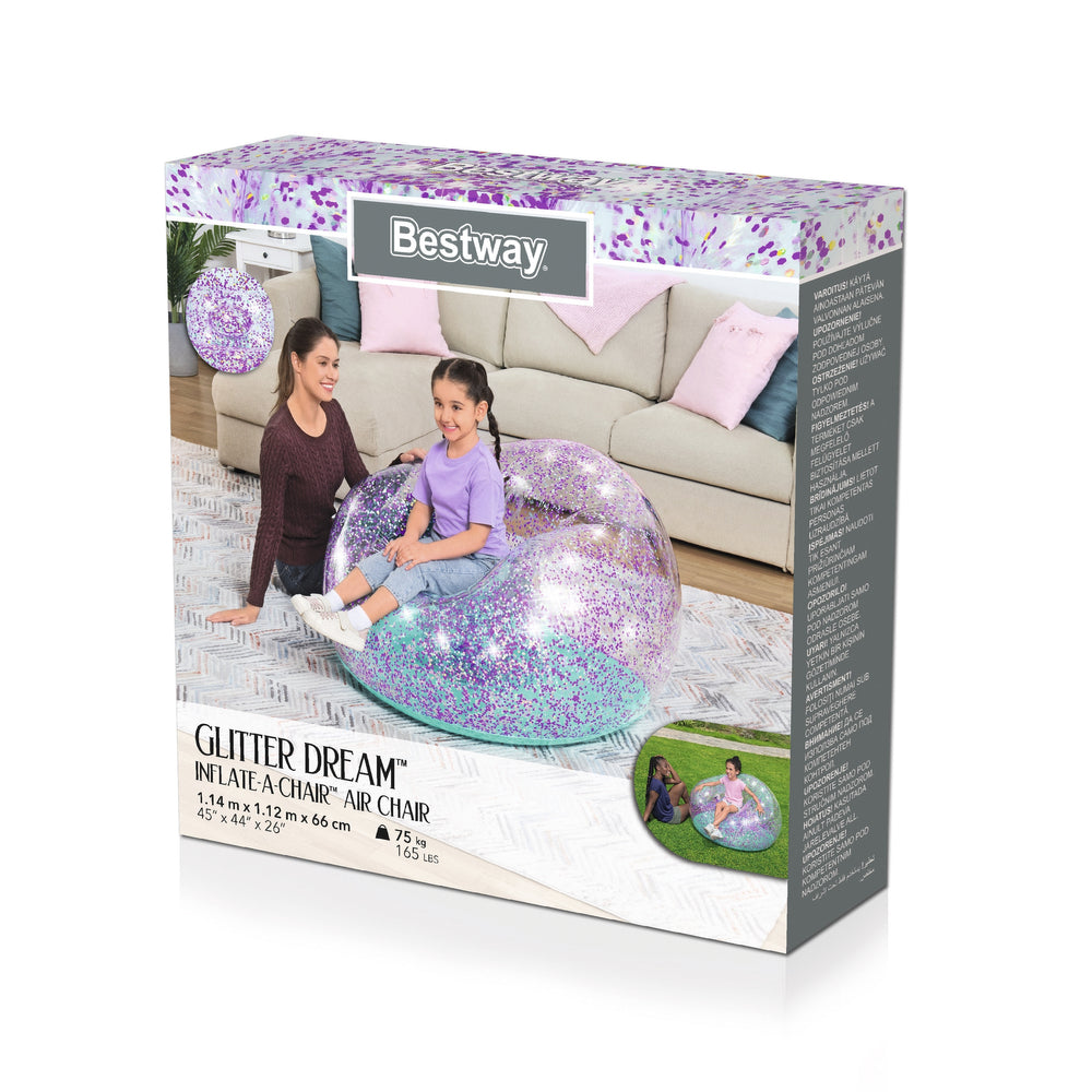 Nadmuchiwane krzesło brokatowe 114 X 112 X 66 Bestway 75115