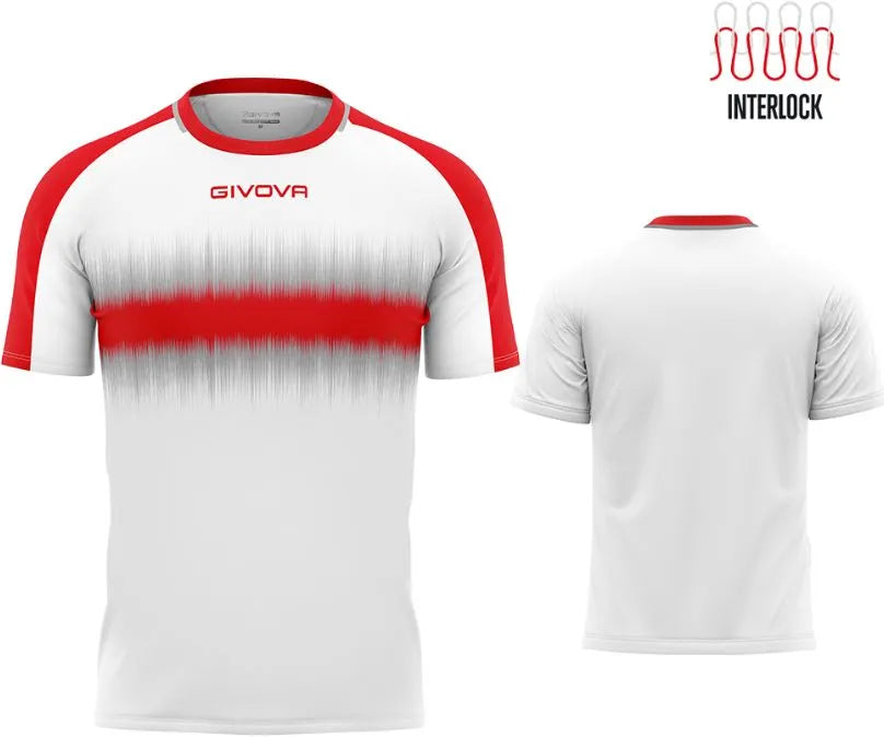 Спортна тениска Givova Radio Red-white Бяла