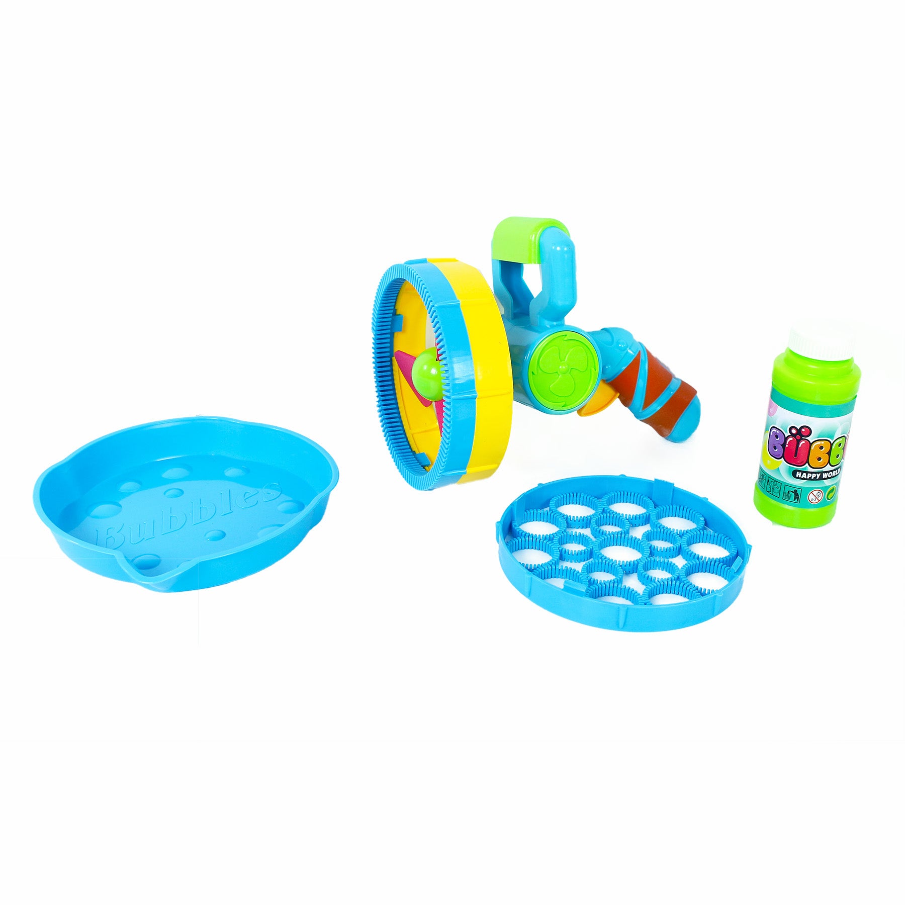 Duży pistolet do baniek mydlanych z dmuchawą do baniek