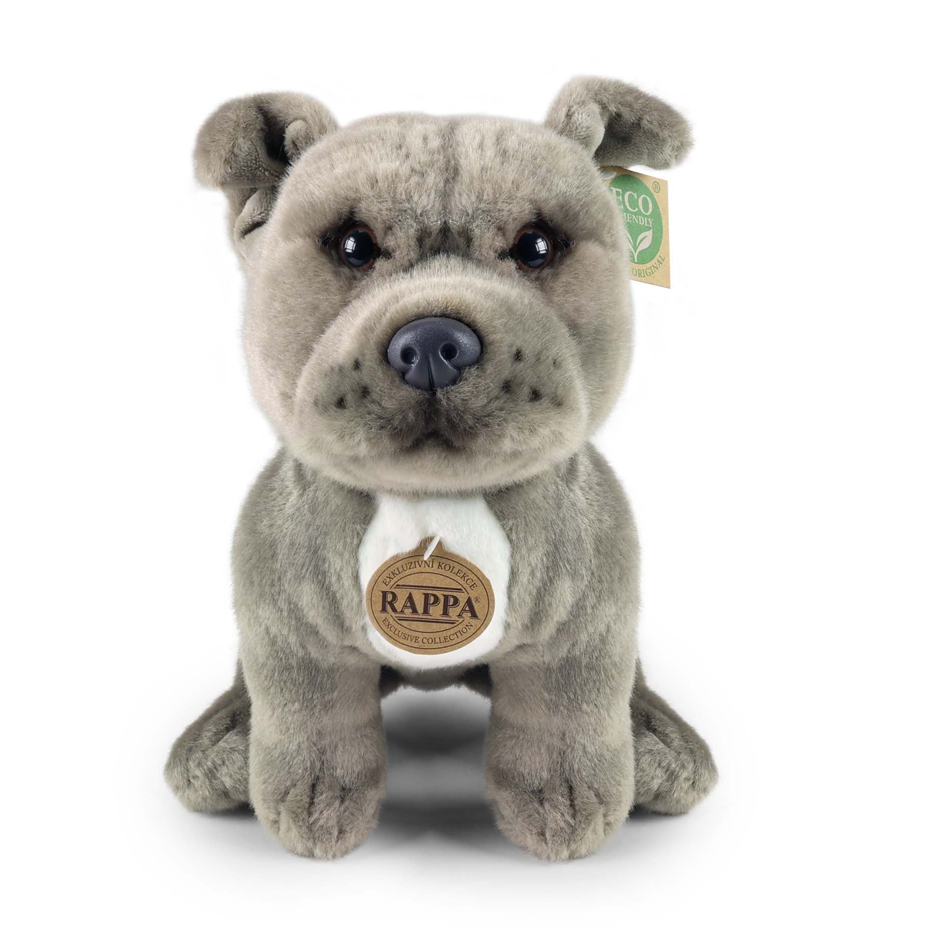Plüss Staffordshire Bull Terrier szürke 30 cm Eco-f.
