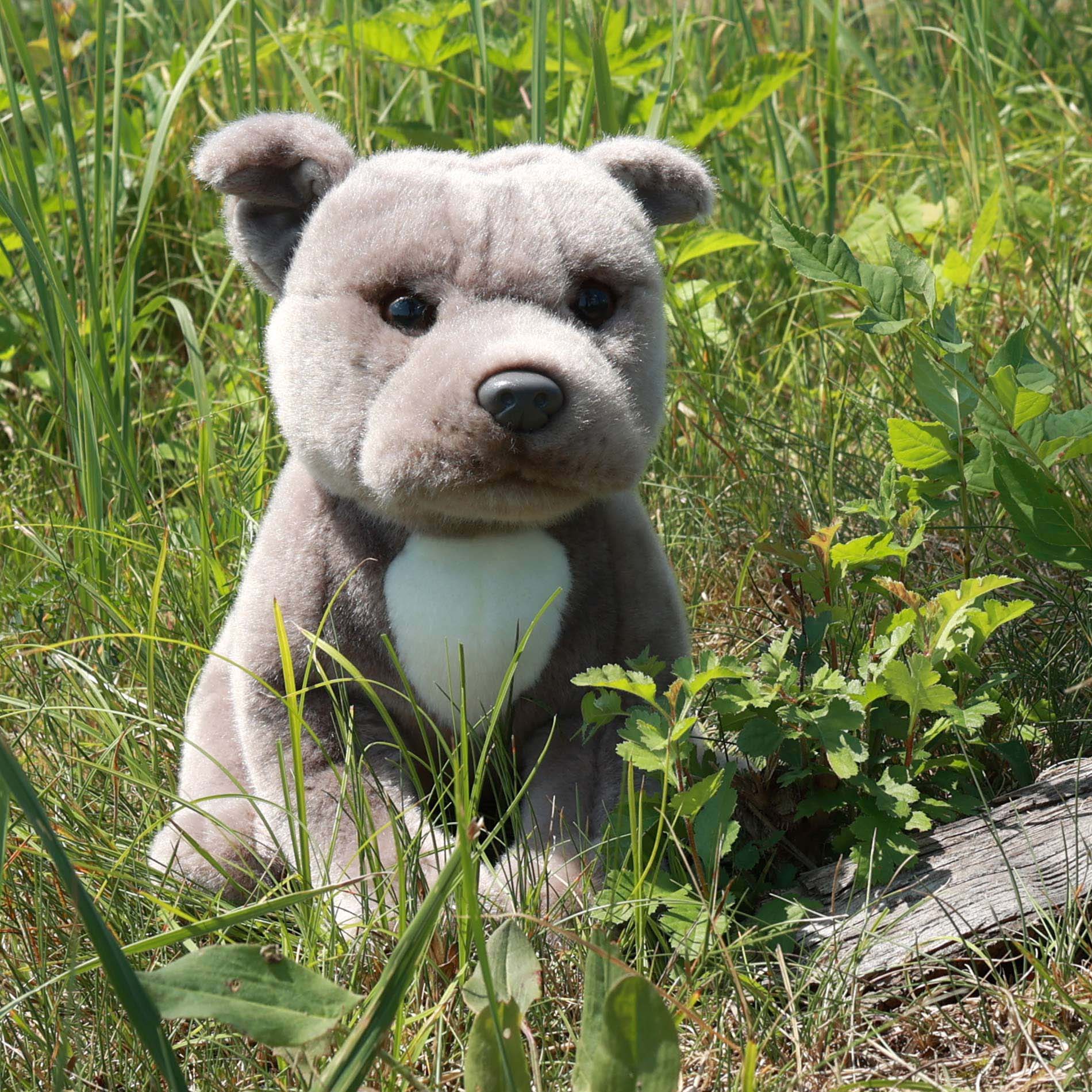 Plüss Staffordshire Bull Terrier szürke 30 cm Eco-f.