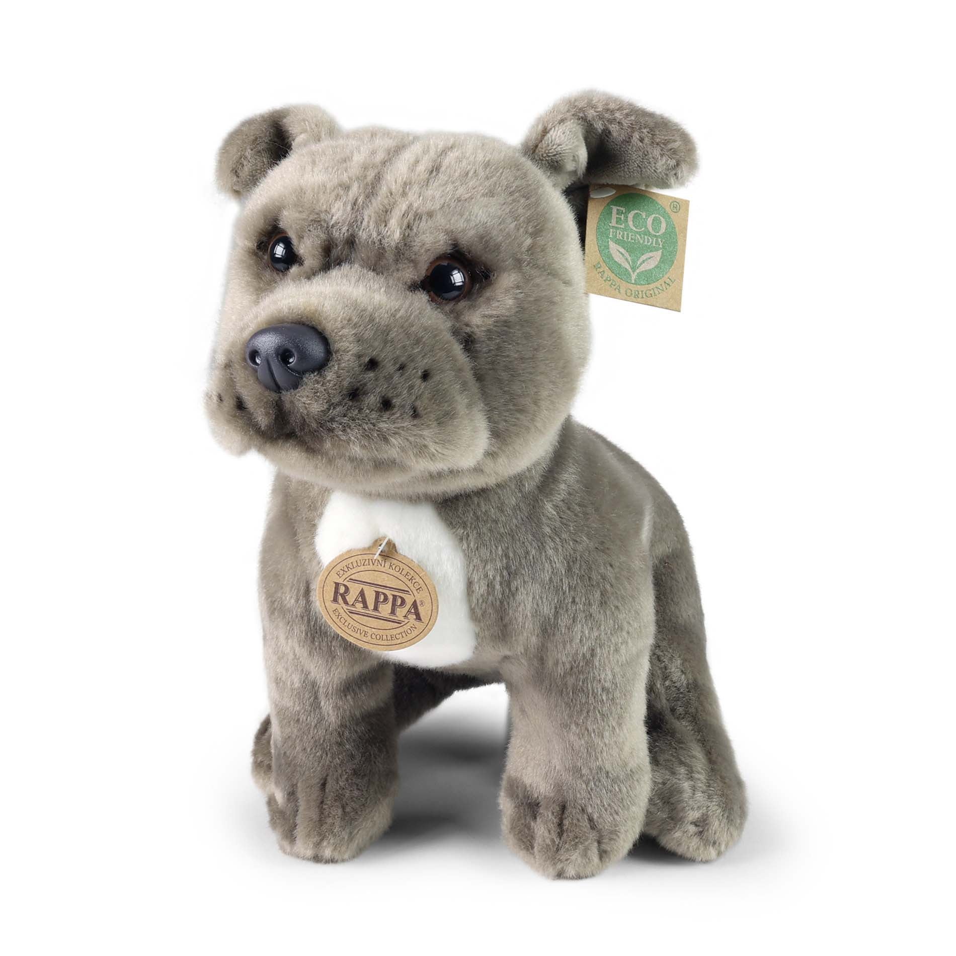 Plüss Staffordshire Bull Terrier szürke 30 cm Eco-f.