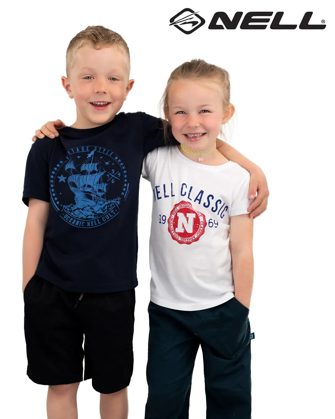 T-shirt per bambini Nell Classic Bianca