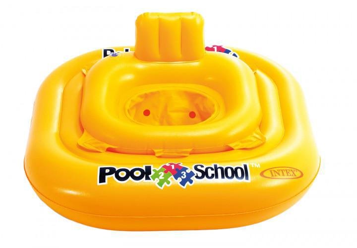 Siedzisko do pływania dla niemowląt Intex Deluxe | Kwadrat | Żółty | Do maks. 15 kg