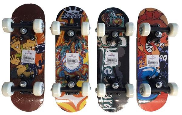 Mini Skateboard 17 Children's Spartan 43x15x1.1cm Black