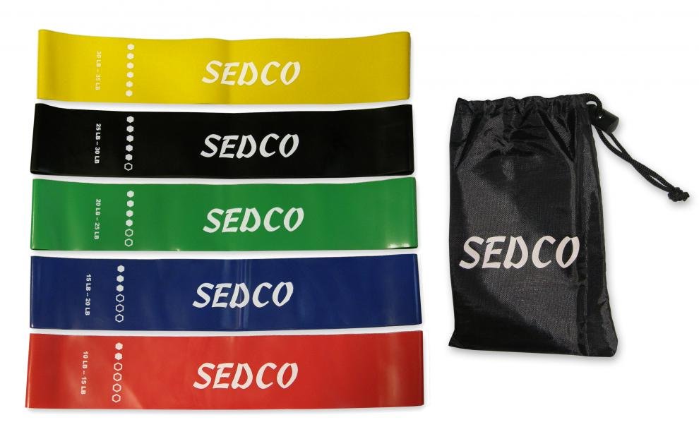 Set Di Elastici Di Resistenza Fitness Sedco Set 5 Pezzi Livello