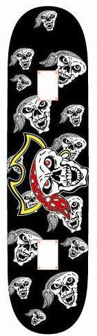 Skateboard Utop Skull Maple 31x8 Spartan Black