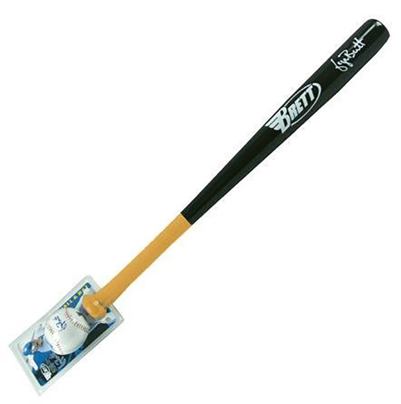 Baseballschläger Holz 32 Zoll Holz + Ball Schwarz