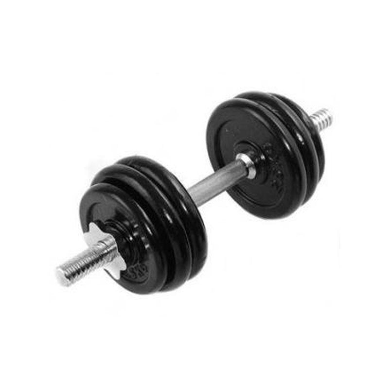 Sedco Barbell 15 Kg Black Steel Chrome Bar