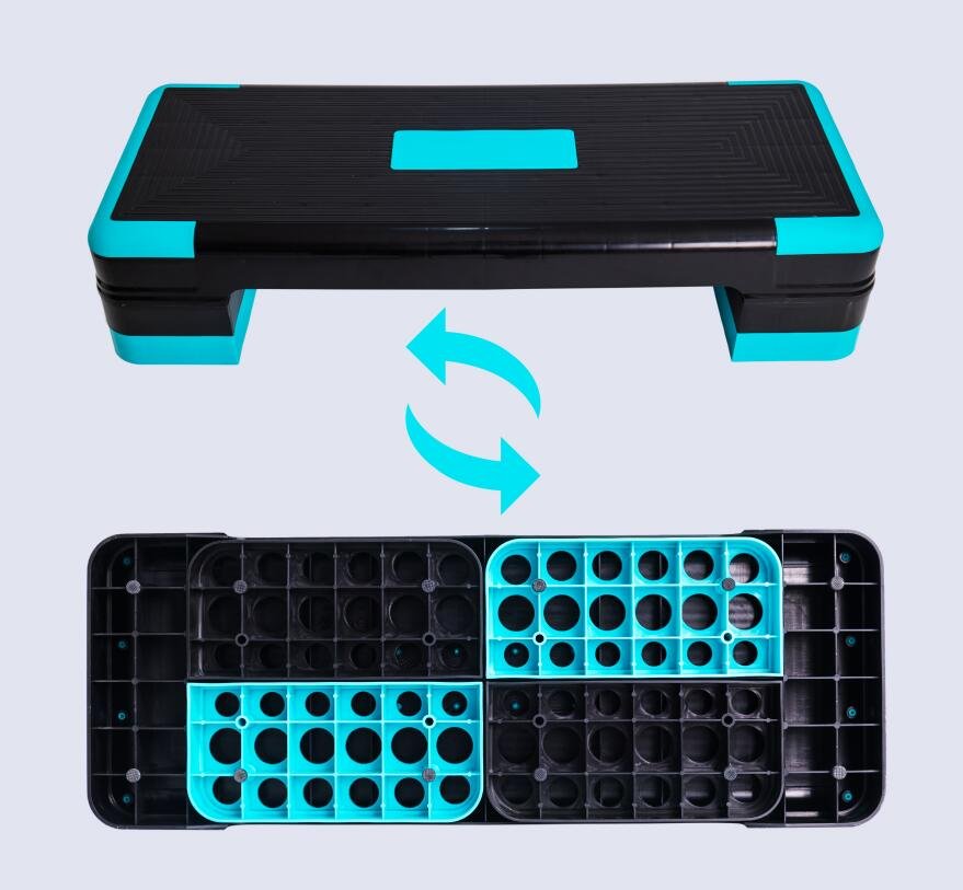 Sedco Aerobic Step Box 90x34x10-15-20 cm Schwarz/Blau