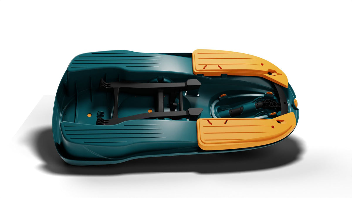 Steerable Bobsled Plastkon Galactus Lava Orange Orange
