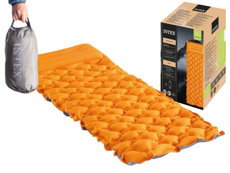 Matelas de camping gonflable Intex 64098 Tpu Camping Mat Orange