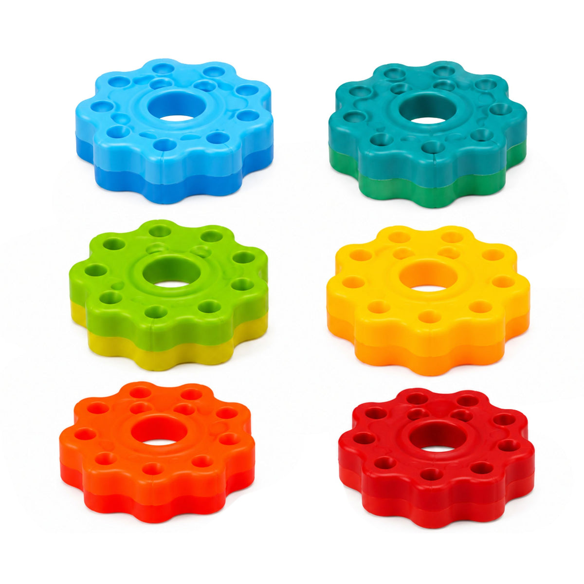 Rotating Pyramid Tower Sorter Rainbow Puzzle 36cm 6 El.