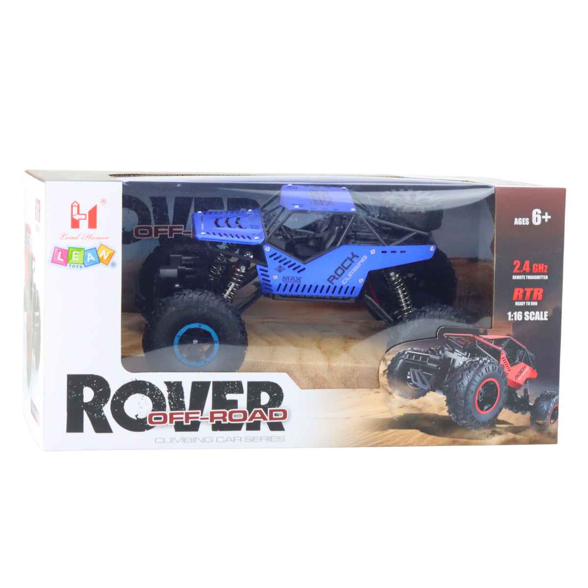 Rc Off-road Car Remote Controlled Blue 2.4g 1:18
