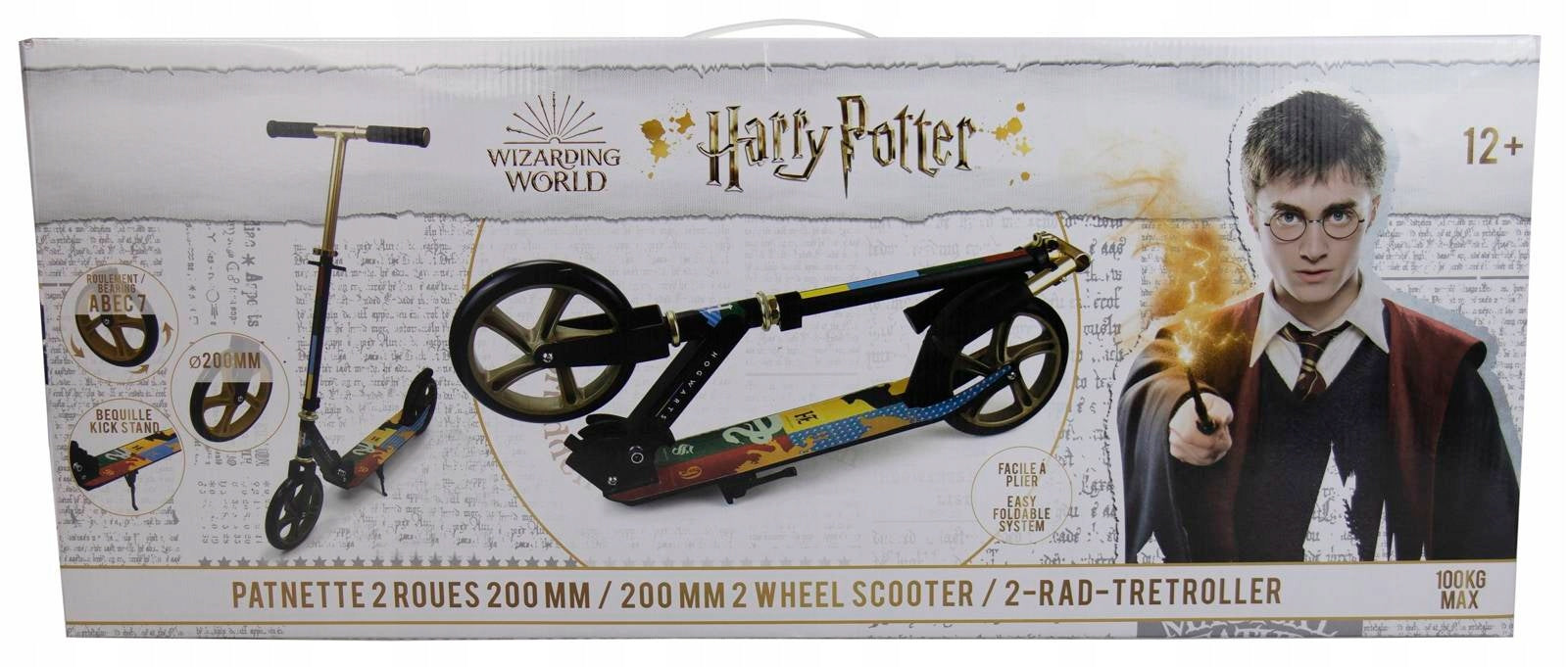 Monopattino Harry Potter Spartan in alluminio - 200 mm nero