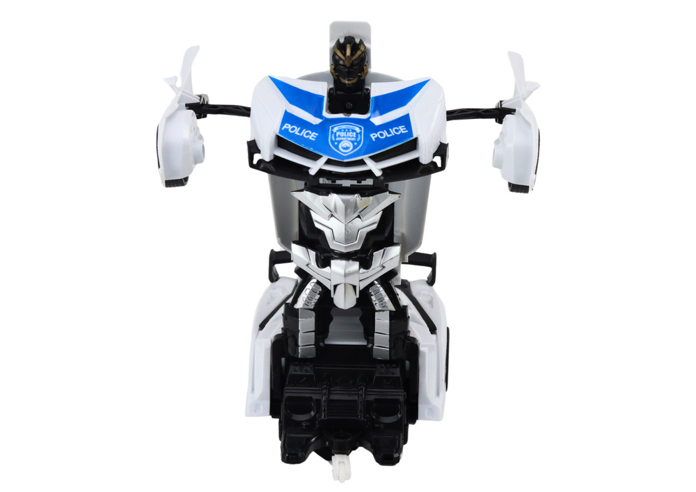R/c Police Car 2in1 Car Robot Sounds Lights