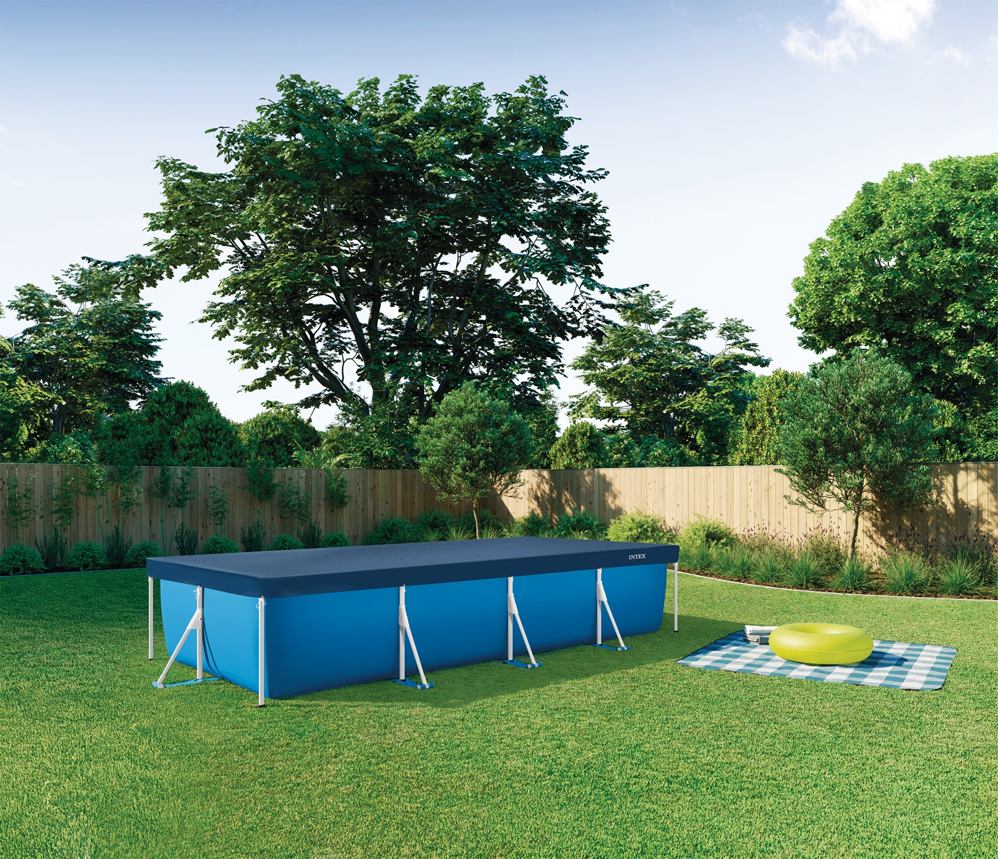 Poolabdeckung Intex 28080 All-Season Deluxe 450x220 cm