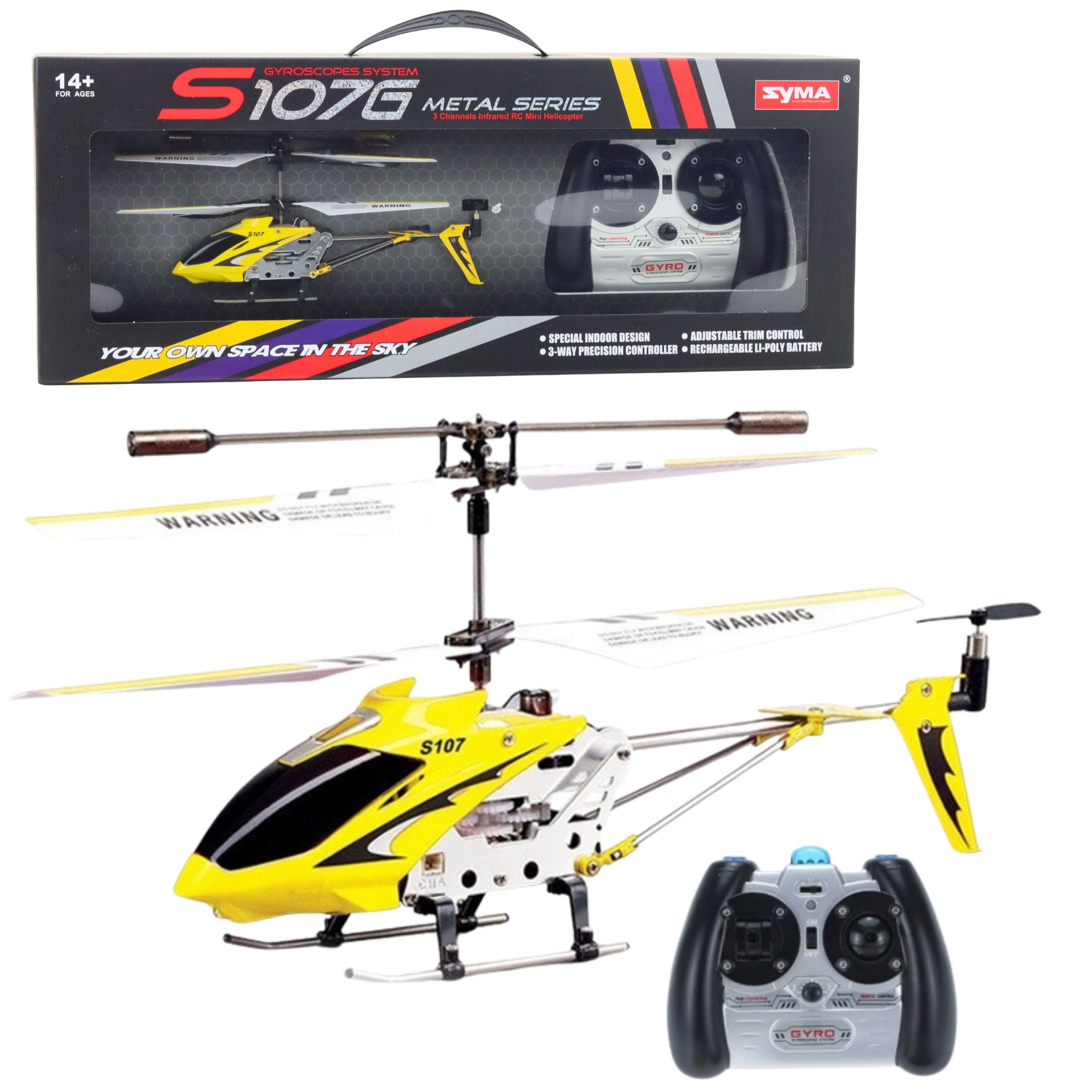 Syma S107g Gyroscope Remote Controlled Rc Helicopter Yellow