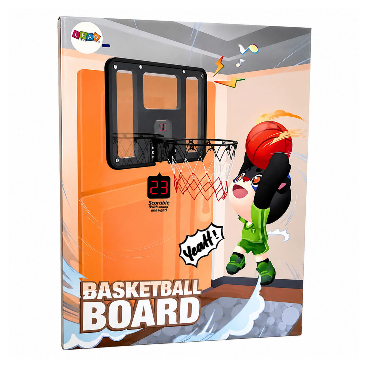 Hanging Basketball Hoop Backboard With Point Counter Lights Sounds