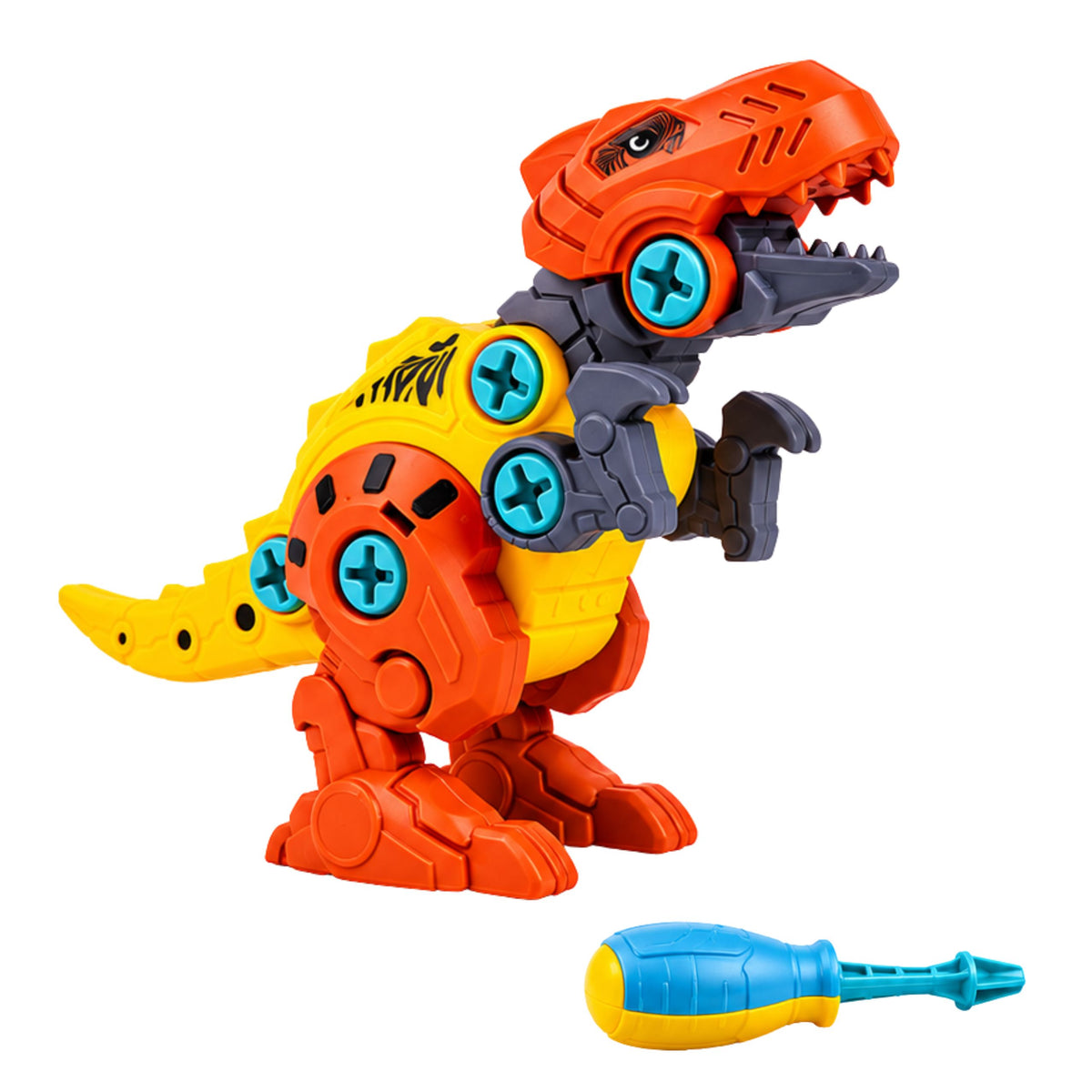 Dinosaur Construction Blocks Screwing Set With Screwdriver 4-in-1