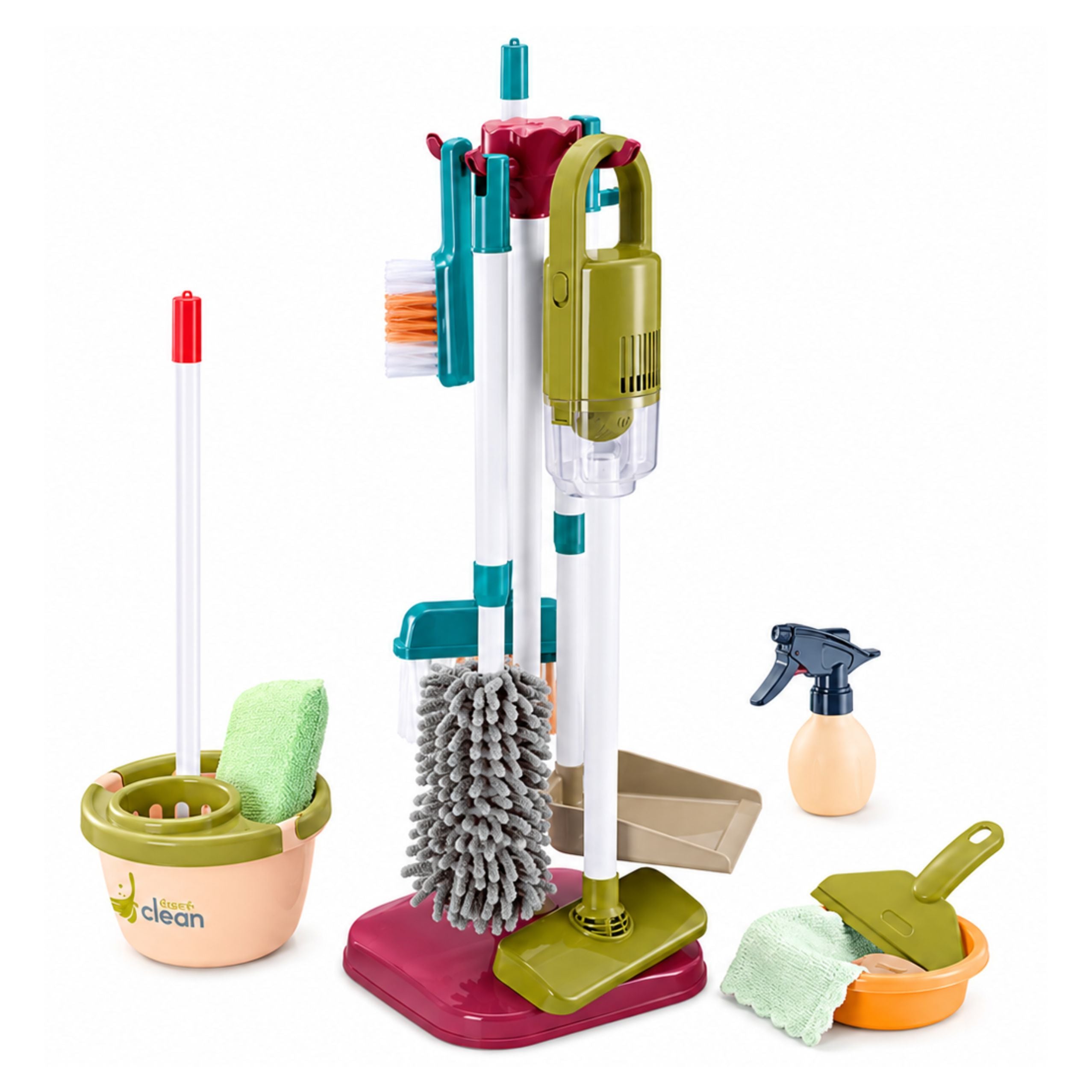 Cleaning Set With Vacuum Cleaner Mop Stand Accessories For Children 23 Pcs.