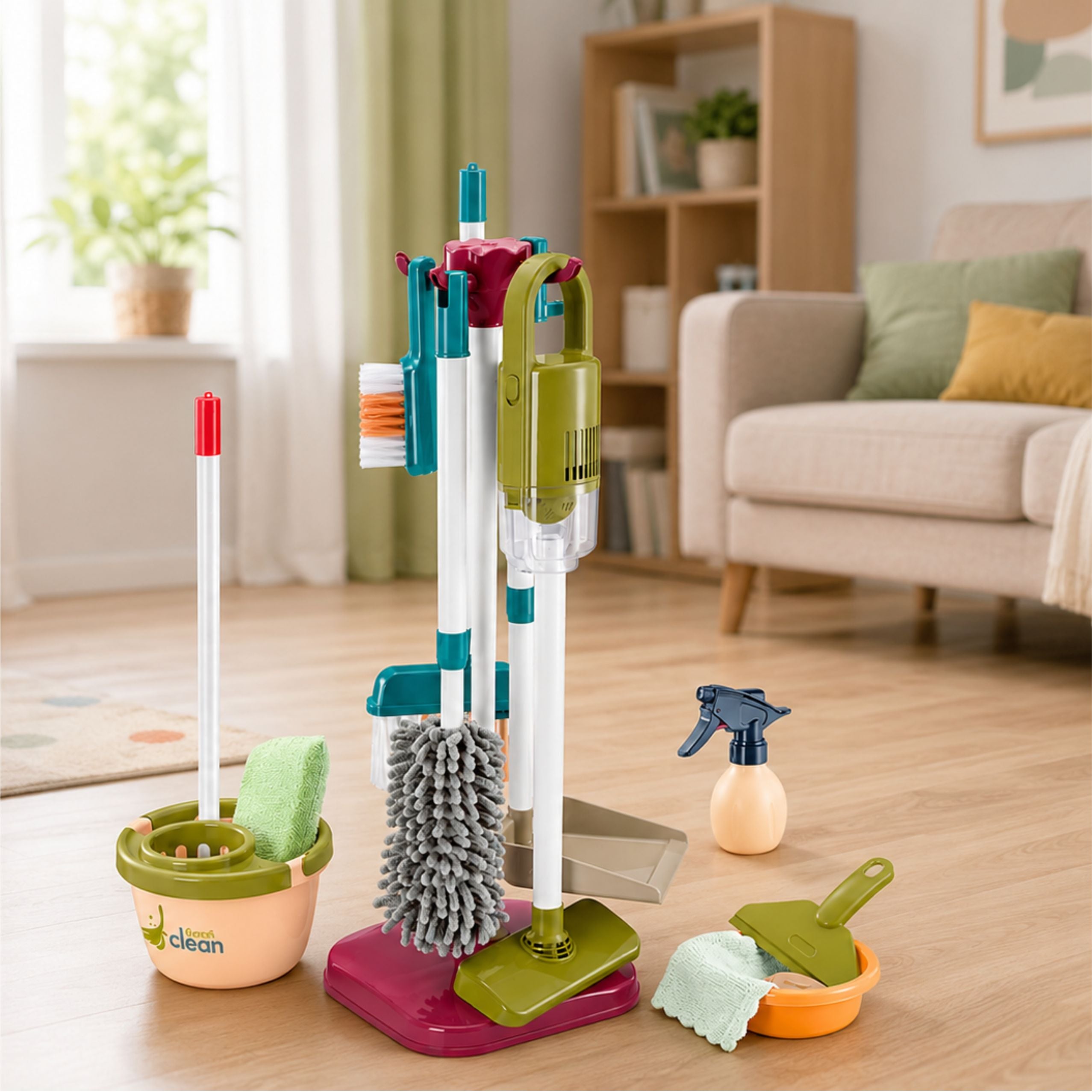 Cleaning Set With Vacuum Cleaner Mop Stand Accessories For Children 23 Pcs.