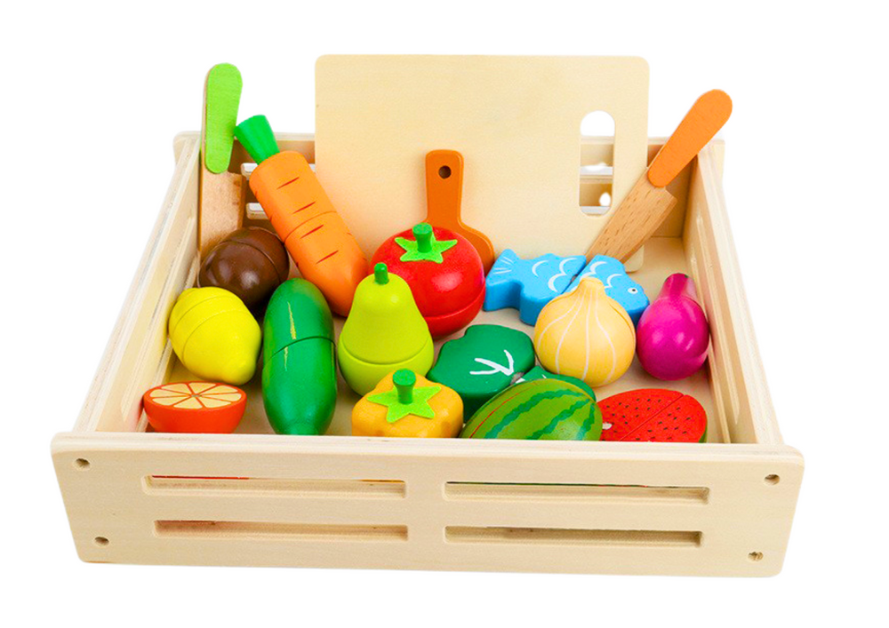 Fruits Vegetables Wooden In Magnet Box Kitchen