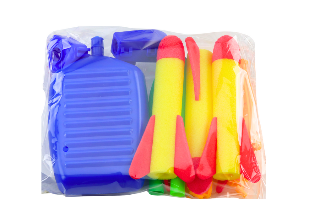 Foam Rocket Launcher Pump Set Blue Garden