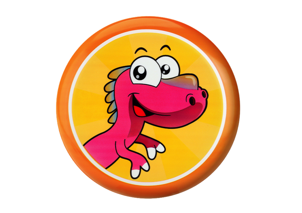 Flying Disc Frisbee With Dinosaur Orange 20 Cm