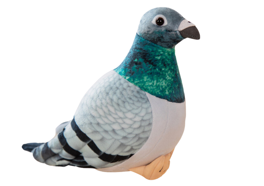 Plush Gray Crested Pigeon Mascot 20cm
