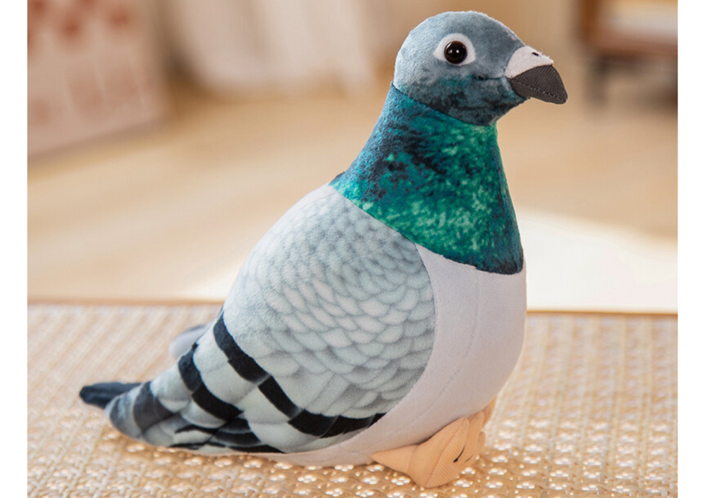 Plush Gray Crested Pigeon Mascot 20cm