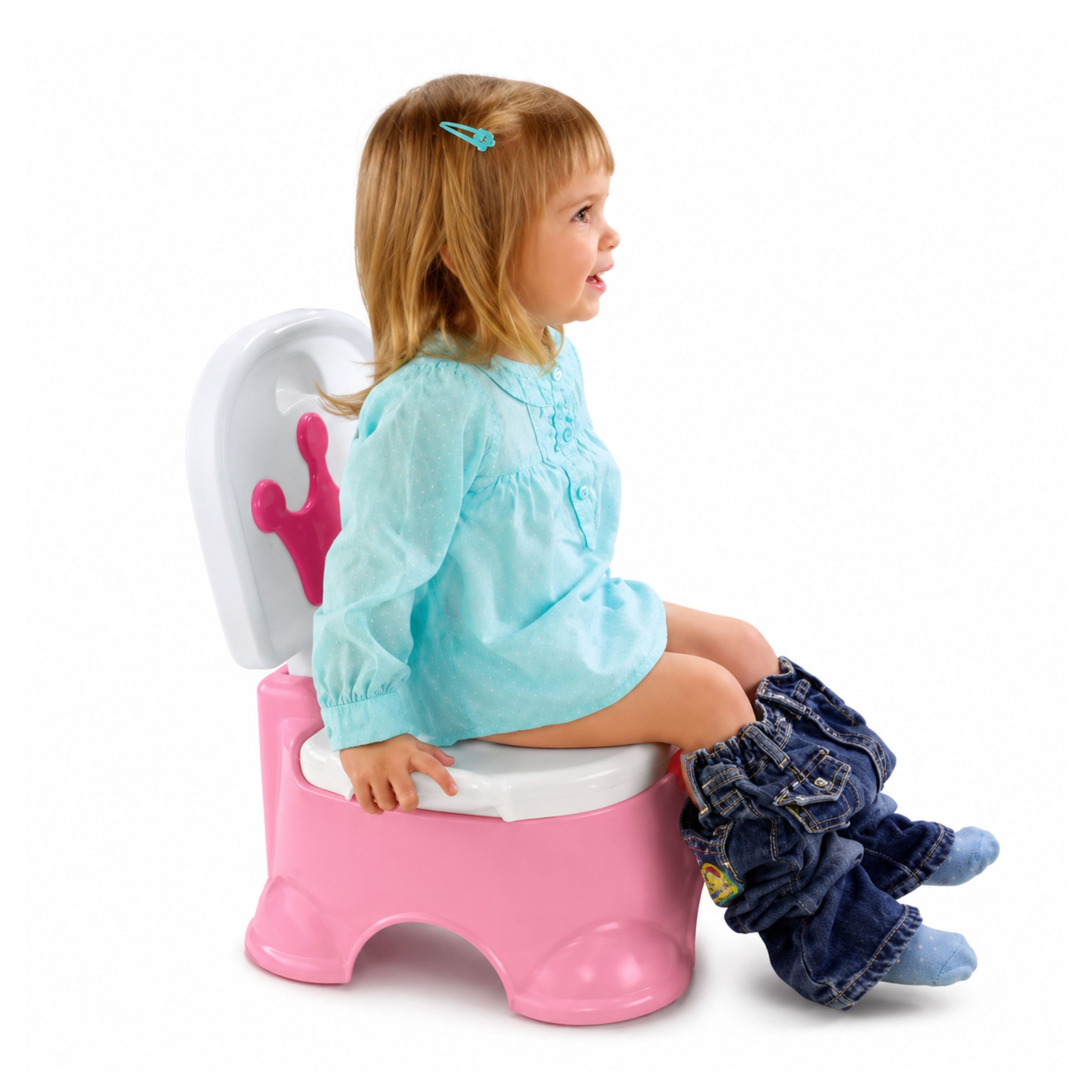 Interactive Pink Potty With Crown Musical Toilet For Toddlers 5 In 1