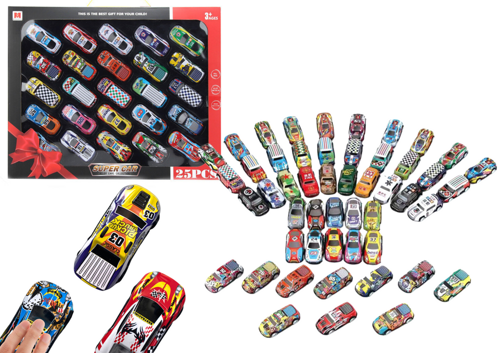 Set Of Car Springs Cars With Drive Colorful 25 Pieces
