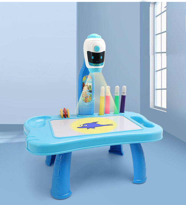 Mini Projector Robot Table 2in1 Accessories Blue