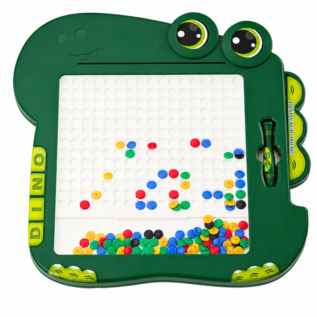 Educational Magnetic Board Dinosaur Pad Puzzle Green