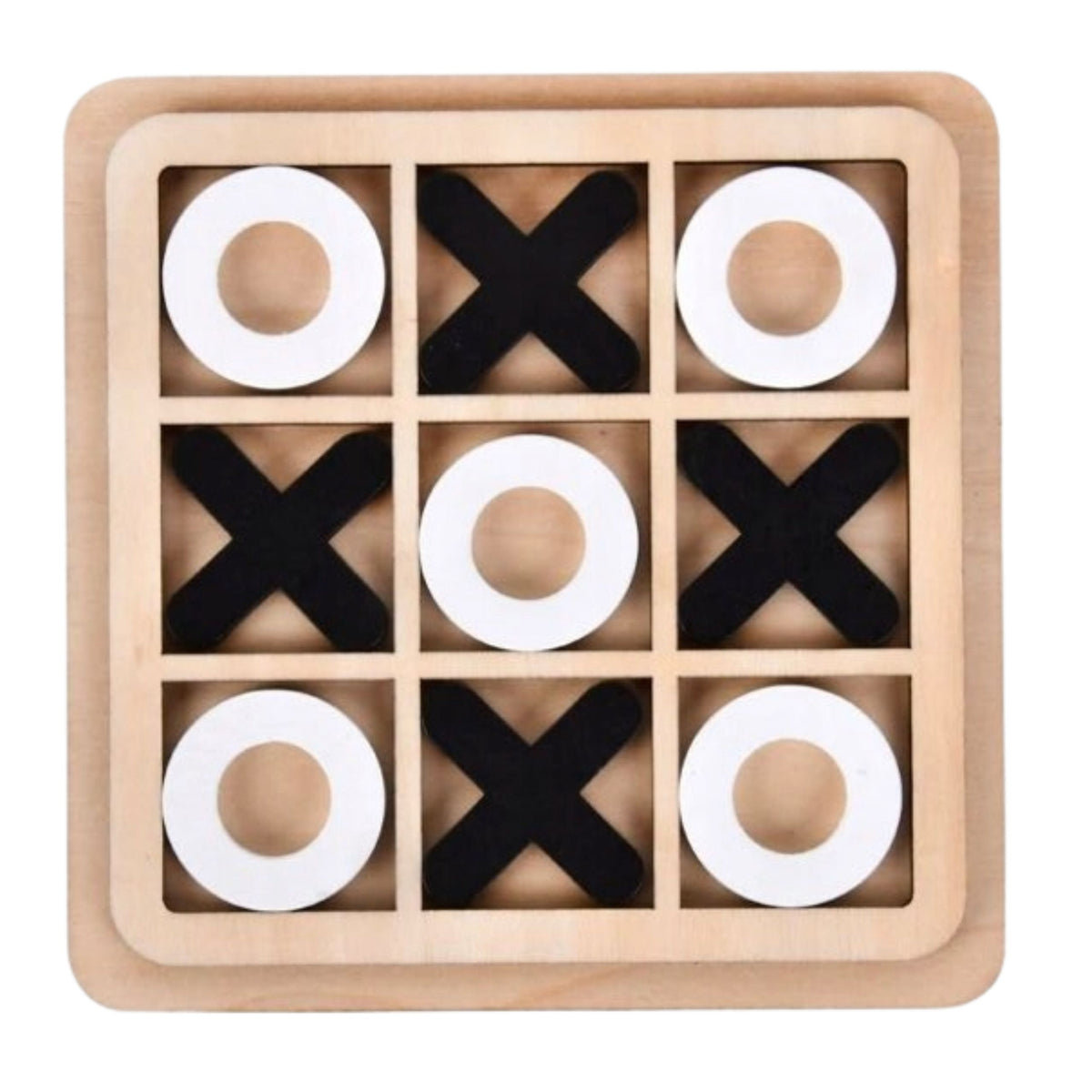 Tic Tac Toe Game Strategic Logic Wooden