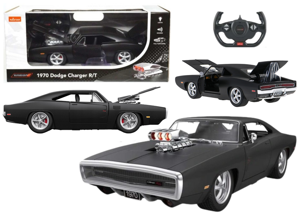 Mașină Rc 1:16 Telecomandă Dodge Charger R/t Elemente de deschidere Negru