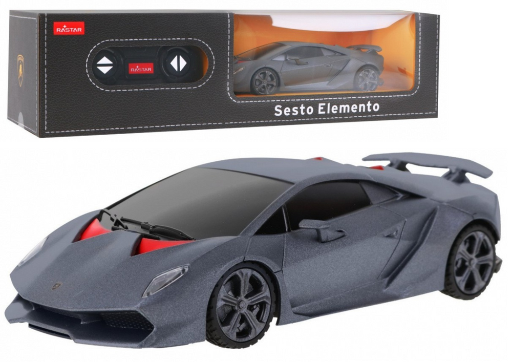 Rc Sports Car Telecomanda Lamborghini Sesto Elemento Gri 1:24