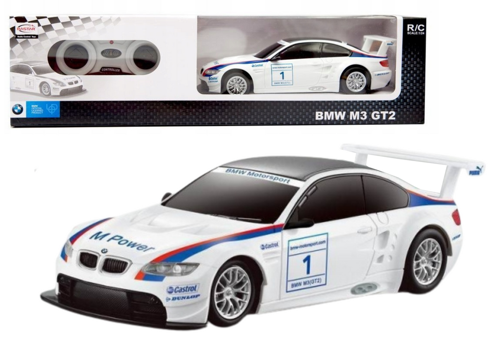 Bmw M3 Gt2 športové auto na diaľkové ovládanie auto Rc biele 1:24