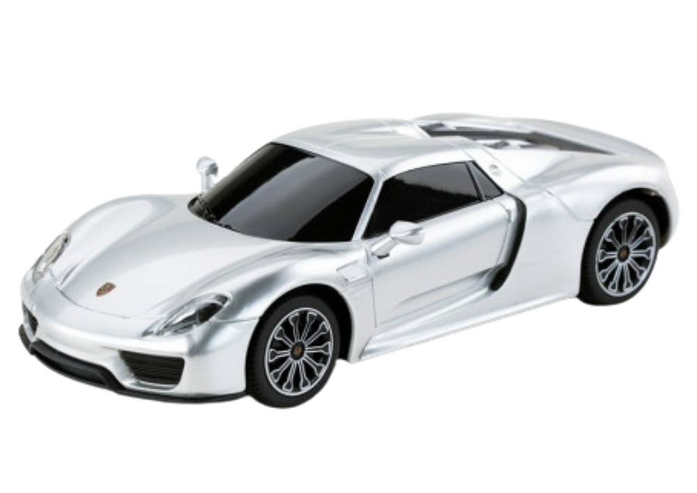 Mașină sport Rc 1:24 Porsche 918 Spyder argintiu cu telecomandă