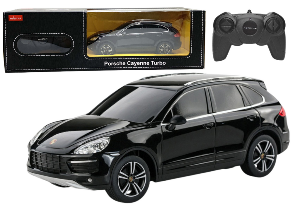 Porsche Cayenne Turbo Telecomanda Mașină Rc Rastar Negru 1:24