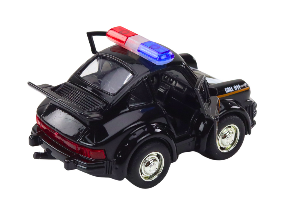 Mașina clasică de poliție 1:38 Luminile de conducere sună negru