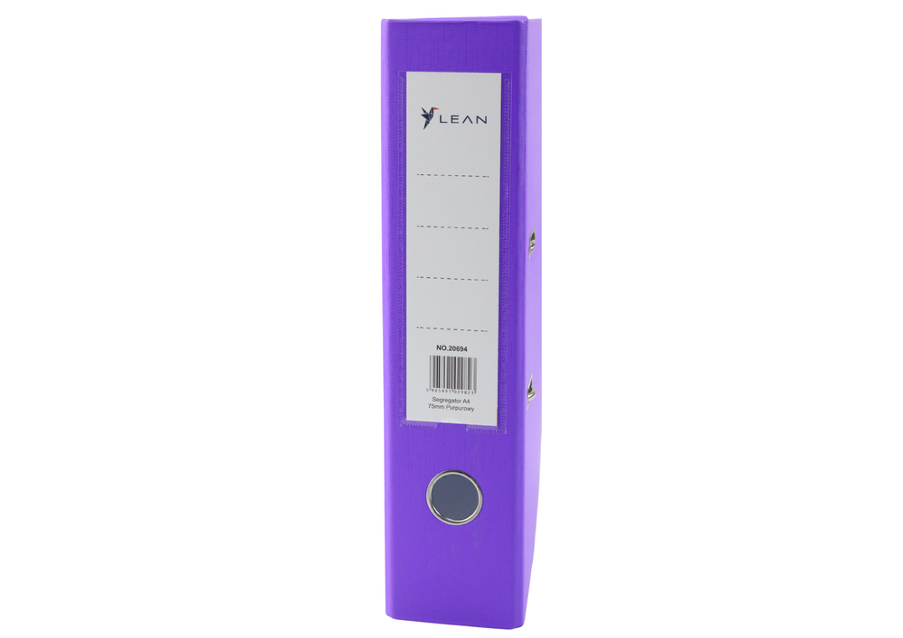 A4/75mm Document Binder Fitting Lever Mechanism Purple