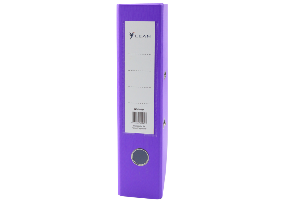 A4/75mm Document Binder Fitting Lever Mechanism Purple