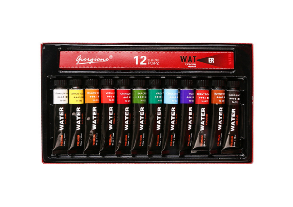 Acrylic Paint Set In A Tube 12 Colors